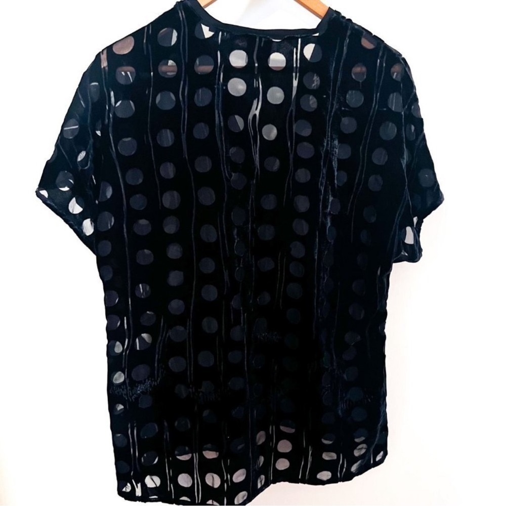 CAbi Blue Cuffed Sleeve Relaxed Blouse - Picture 4 of 7